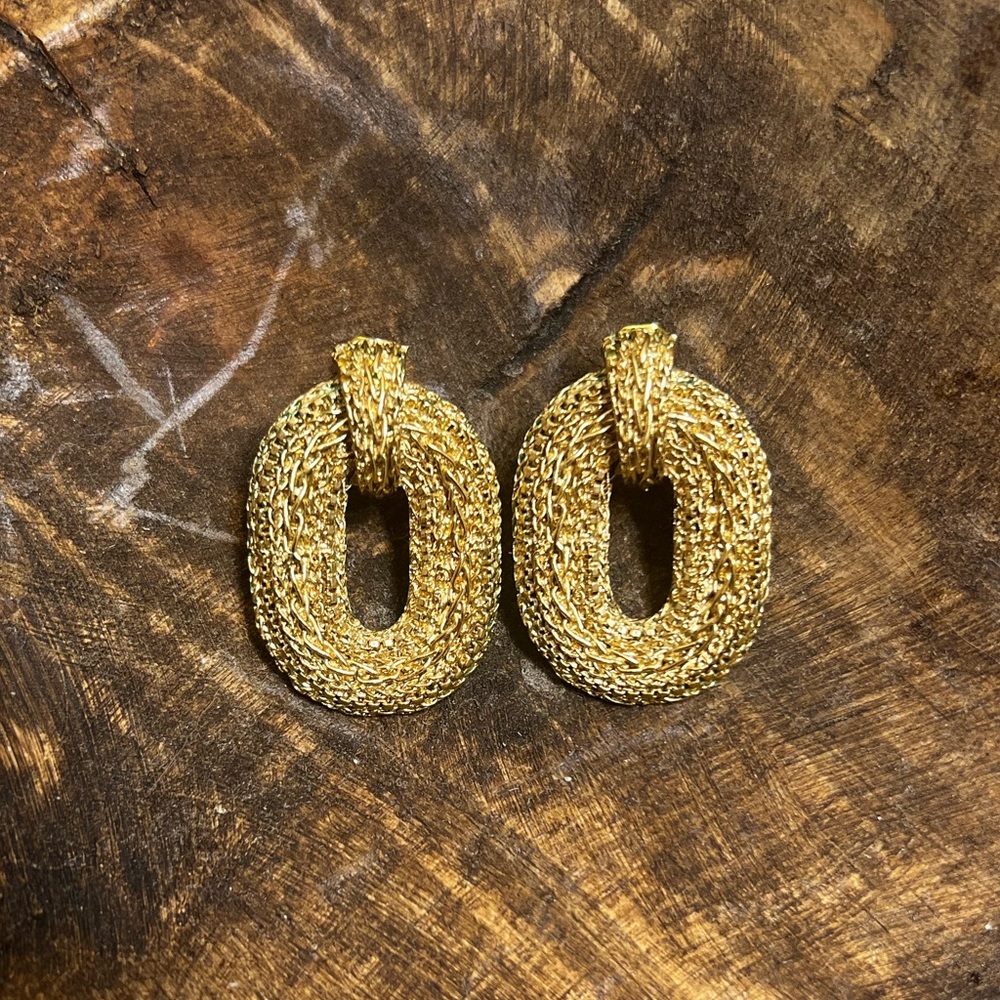 Sézane gold textured earrings